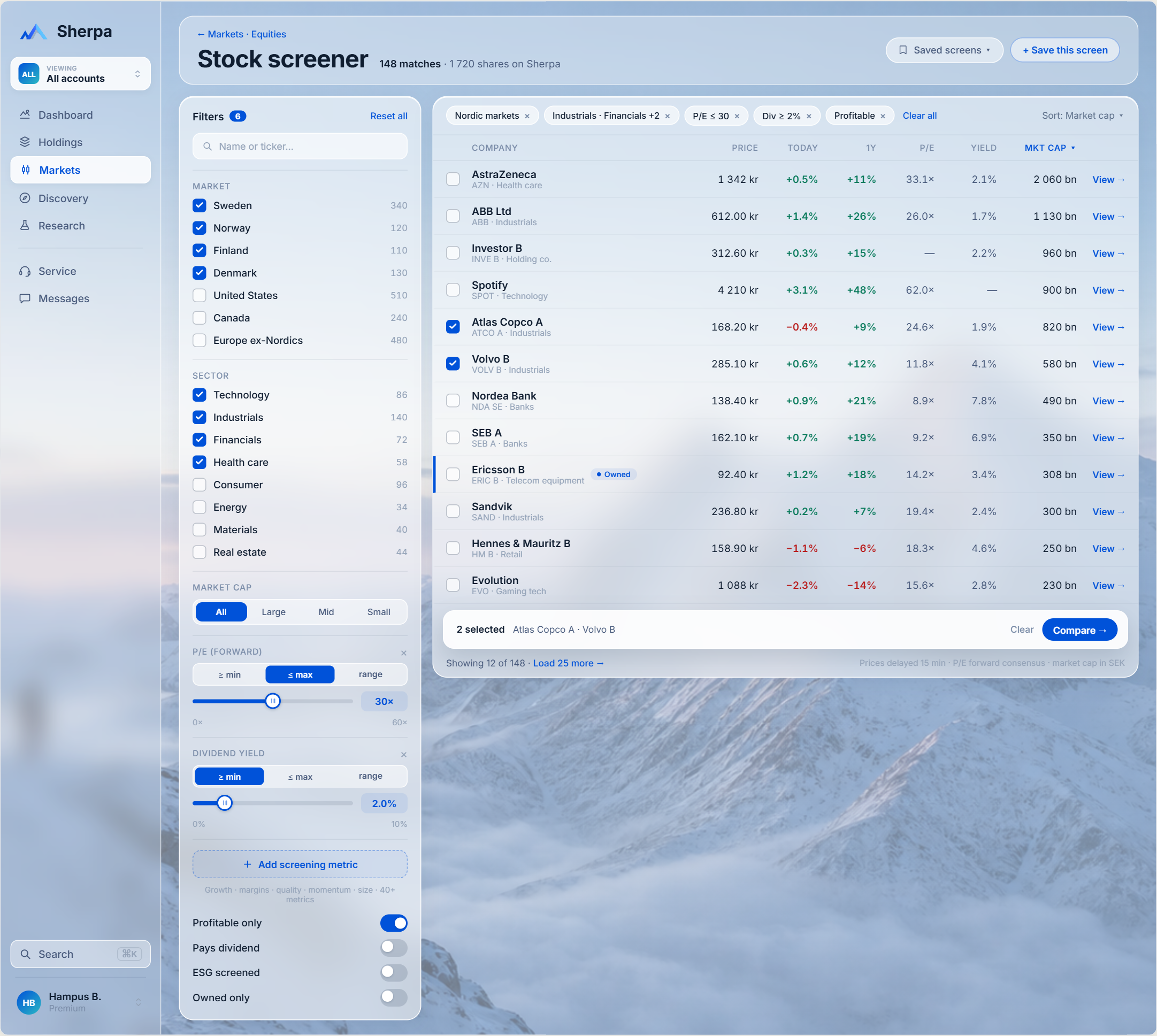 Screen like a quant, click like a human